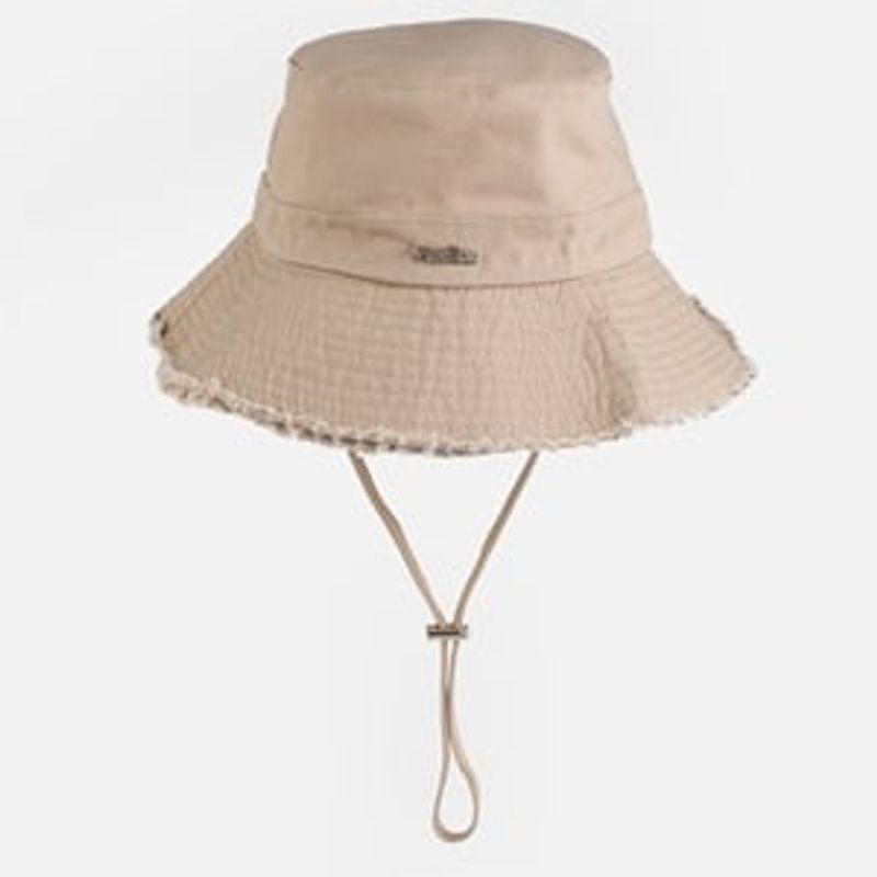 Fashion, accesorii si bijuterii - Femei - Accesorii femei - Caciuli si palarii femei - Palarie Bucket din Bumbac, Bej, Marimea 57 - Infinity.ro