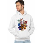 Fashion, accesorii si bijuterii - Barbati - Imbracaminte - Hanorace barbati - Hanorac Barbati Fnaf Zootopia Judy Sarpe Vulpe Five Nights at Freddy Horror Halloween, alb, marime XL - Infinity.ro