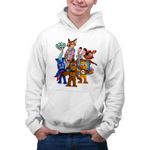 Fashion, accesorii si bijuterii - Barbati - Imbracaminte - Hanorace barbati - Hanorac Barbati Fnaf Zootopia Judy Sarpe Vulpe Five Nights at Freddy Horror Halloween, alb, marime XL - Infinity.ro