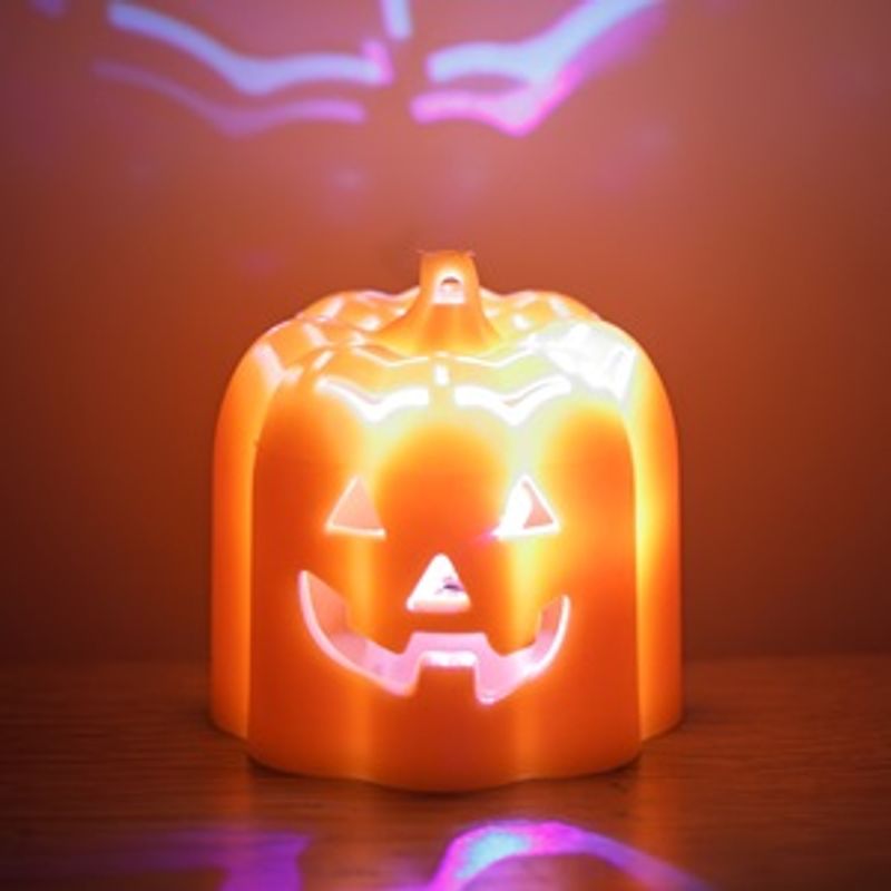 Casa si Gradina - Decoratiuni - Decoratiuni de sezon - Dovleac decorativ cu LED, Portocaliu, 5x4.5 cm - Infinity.ro