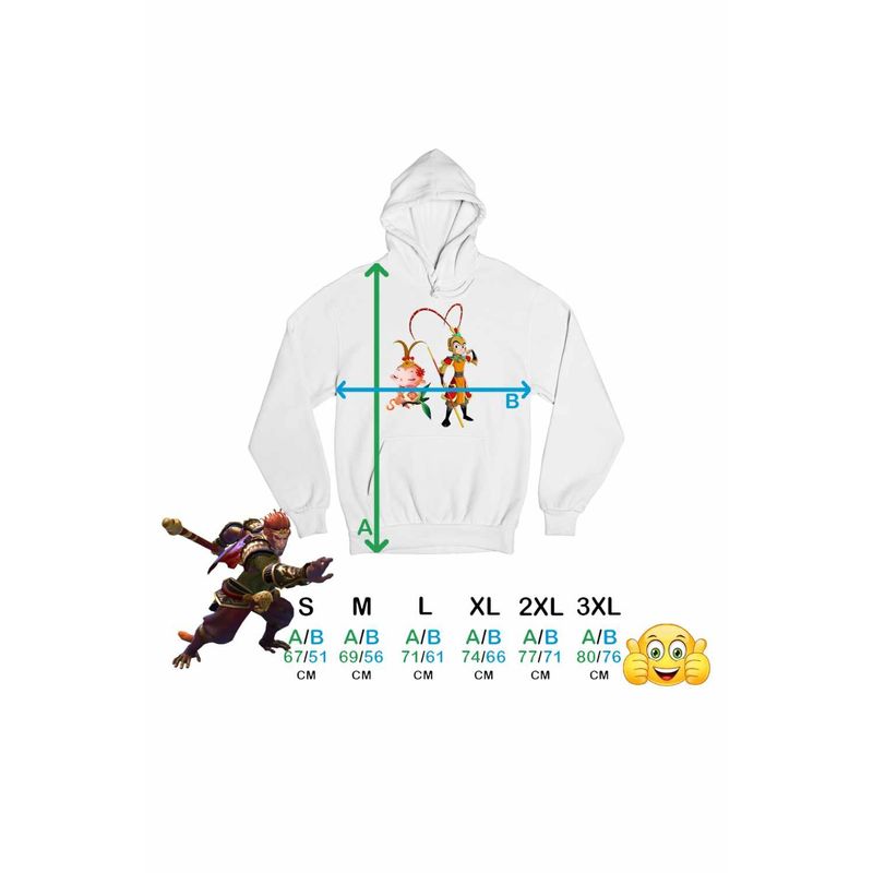 Fashion, accesorii si bijuterii - Barbati - Imbracaminte - Hanorace barbati - Hanorac Barbati Sun Wukong King Monkey Antic, alb, marime S - Infinity.ro