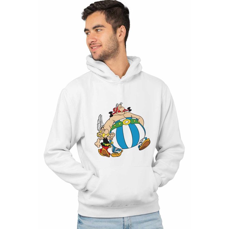 Fashion, accesorii si bijuterii - Barbati - Imbracaminte - Hanorace barbati - Hanorac Barbati Asterix Obelix Aventuri Cezar, alb, marime M - Infinity.ro