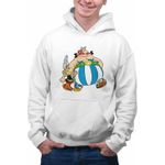 Fashion, accesorii si bijuterii - Barbati - Imbracaminte - Hanorace barbati - Hanorac Barbati Asterix Obelix Aventuri Cezar, alb, marime M - Infinity.ro