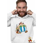 Fashion, accesorii si bijuterii - Barbati - Imbracaminte - Hanorace barbati - Hanorac Barbati Asterix Obelix Aventuri Cezar, alb, marime M - Infinity.ro