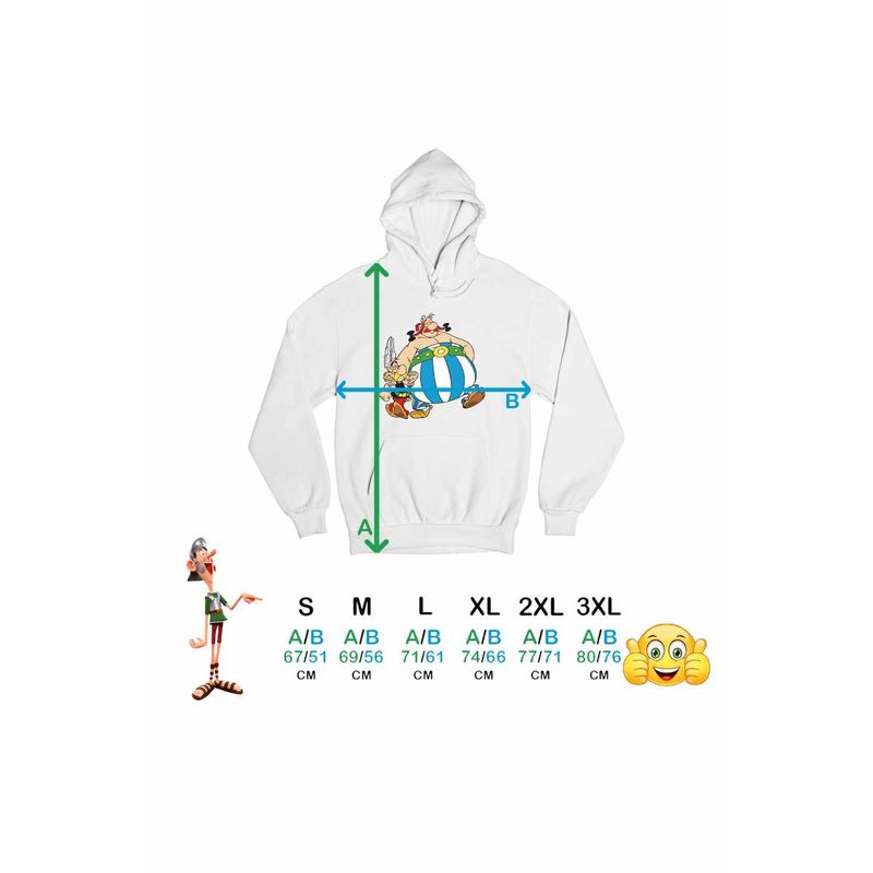 Fashion, accesorii si bijuterii - Barbati - Imbracaminte - Hanorace barbati - Hanorac Barbati Asterix Obelix Aventuri Cezar, alb, marime M - Infinity.ro