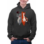 Fashion, accesorii si bijuterii - Barbati - Imbracaminte - Hanorace barbati - Hanorac Personalizat Barbati Pisicile Aristocrate Omalley Scat Cat, negru, marime L - Infinity.ro
