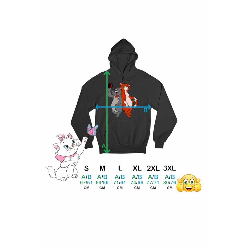 Fashion, accesorii si bijuterii - Barbati - Imbracaminte - Hanorace barbati - Hanorac Personalizat Barbati Pisicile Aristocrate Omalley Scat Cat, negru, marime L - Infinity.ro