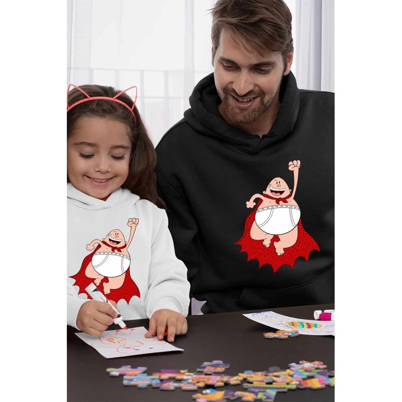 Fashion, accesorii si bijuterii - Barbati - Imbracaminte - Hanorace barbati - Hanorac Barbati Captain Underpants Capitanul Chilot Dav Pilkey, negru, marime M - Infinity.ro