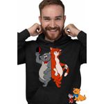 Fashion, accesorii si bijuterii - Barbati - Imbracaminte - Hanorace barbati - Hanorac Personalizat Barbati Pisicile Aristocrate Omalley Scat Cat, negru, marime L - Infinity.ro