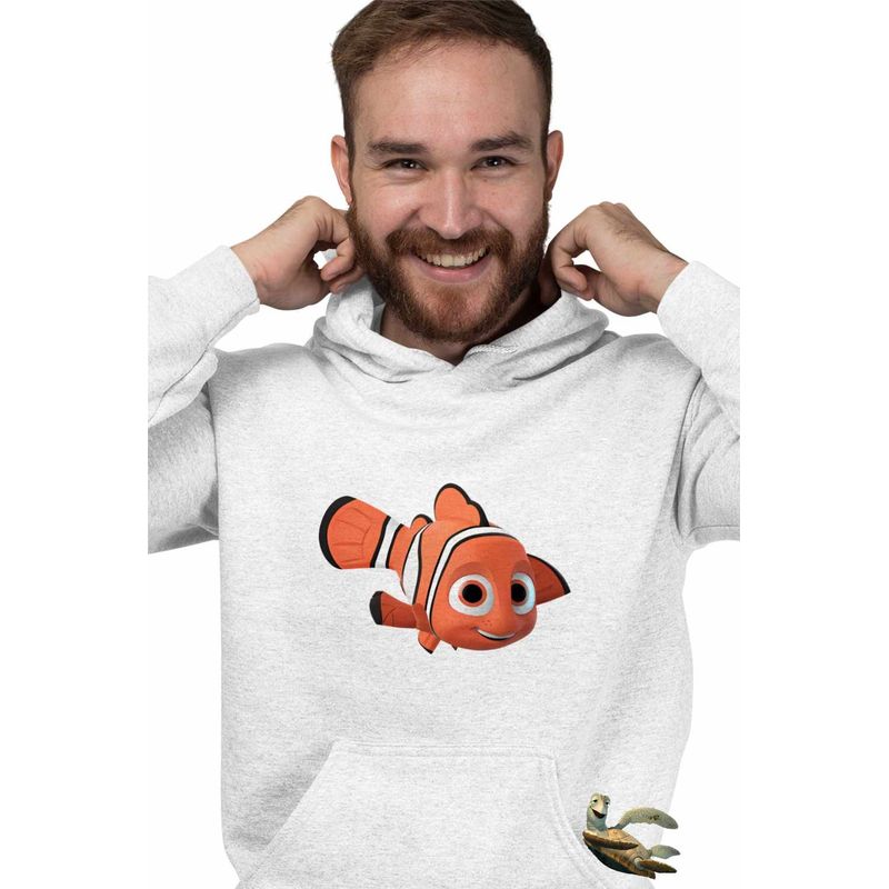 Fashion, accesorii si bijuterii - Barbati - Imbracaminte - Hanorace barbati - Hanorac Barbati Finding Nemo Pestisor Desene Animate Ocean, alb, marime M - Infinity.ro