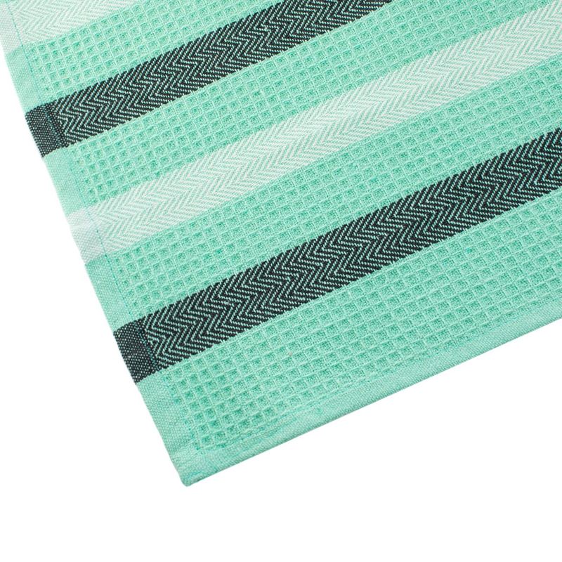 Casa si Gradina - Textile si covoare - Textile bucatarie - Servete si naproane - Prosop de bucatarie cu dungi, 60x40 cm, verde menta, gri si alb - Infinity.ro