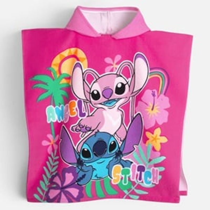 Jucarii, Copii si Bebe - Igiena si ingrijire - Baia bebelusului - Prosoape si halate de baie copii - Prosop Poncho pentru Copii cu Gluga, Roz, 60x120cm - Infinity.ro