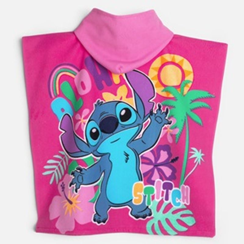 Jucarii, Copii si Bebe - Igiena si ingrijire - Baia bebelusului - Prosoape si halate de baie copii - Prosop Poncho pentru Copii cu Gluga, Roz, 60x120cm - Infinity.ro