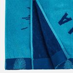 Casa si Gradina - Textile si covoare - Textile baie - Prosoape - Prosop de plaja din bumbac, 150x75cm, Albastru cu model - Infinity.ro