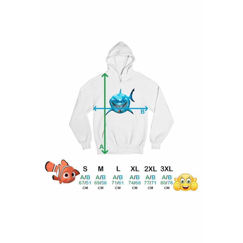 Fashion, accesorii si bijuterii - Barbati - Imbracaminte - Hanorace barbati - Hanorac Barbati Cautarea lui Nemo Bruce Rechin Ocean Geometric, alb, marime L - Infinity.ro