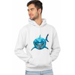 Fashion, accesorii si bijuterii - Barbati - Imbracaminte - Hanorace barbati - Hanorac Barbati Cautarea lui Nemo Bruce Rechin Ocean Geometric, alb, marime L - Infinity.ro