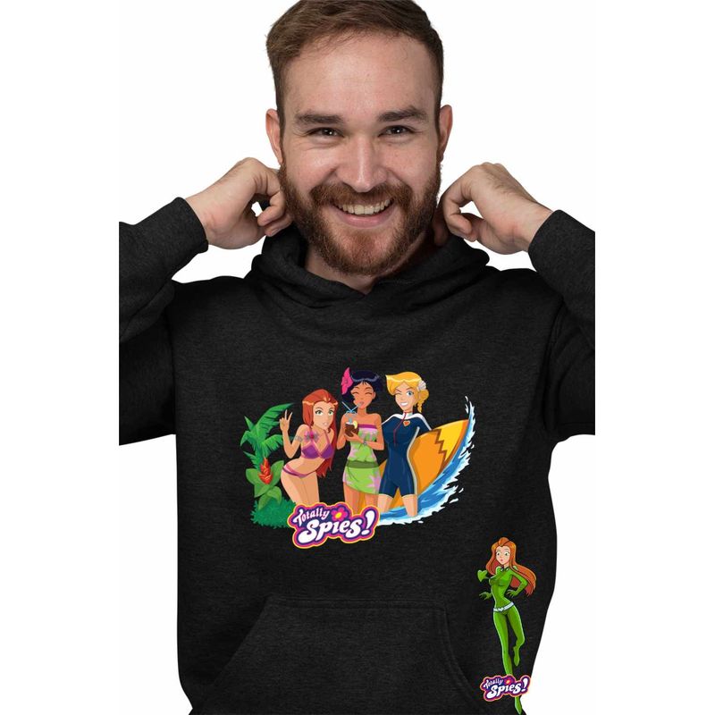 Fashion, accesorii si bijuterii - Barbati - Imbracaminte - Hanorace barbati - Hanorac Barbati Spioanele Plaja Desene Animate Agenti Misiune, negru, marime XL - Infinity.ro