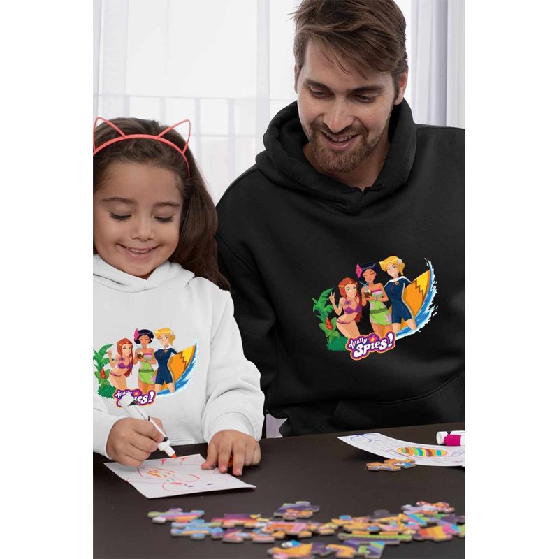 Fashion, accesorii si bijuterii - Barbati - Imbracaminte - Hanorace barbati - Hanorac Barbati Spioanele Plaja Desene Animate Agenti Misiune, negru, marime XL - Infinity.ro
