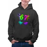 Fashion, accesorii si bijuterii - Barbati - Imbracaminte - Hanorace barbati - Hanorac Barbati Fnaf Six Seven Five Nights at Freddy Horror Halloween, negru, marime 2XL - Infinity.ro