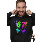 Fashion, accesorii si bijuterii - Barbati - Imbracaminte - Hanorace barbati - Hanorac Barbati Fnaf Six Seven Five Nights at Freddy Horror Halloween, negru, marime 2XL - Infinity.ro