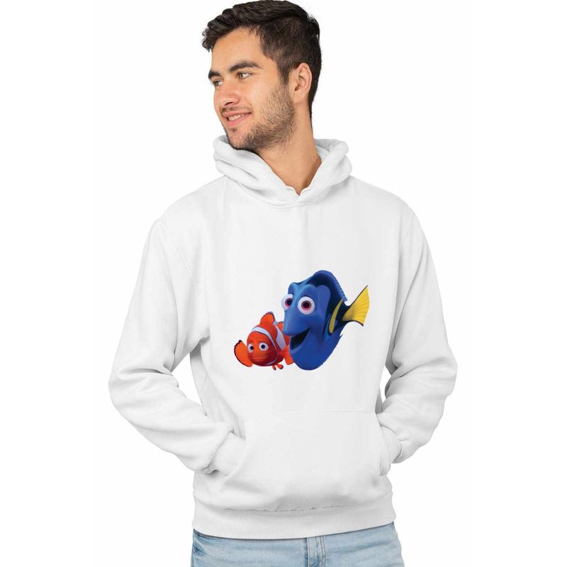 Fashion, accesorii si bijuterii - Barbati - Imbracaminte - Hanorace barbati - Hanorac Barbati Cautarea lui Nemo Dory Marlin Tata Viata Marina, alb, marime 3XL - Infinity.ro