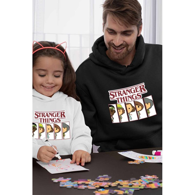 Fashion, accesorii si bijuterii - Barbati - Imbracaminte - Hanorace barbati - Hanorac Barbati Stranger Things Team Survivor Film, negru, marime S - Infinity.ro