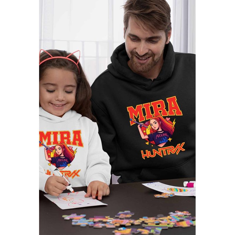 Fashion, accesorii si bijuterii - Barbati - Imbracaminte - Hanorace barbati - Hanorac Barbati Huntrix Mira Avoline Kpop, negru, marime 3XL - Infinity.ro
