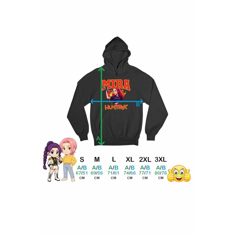 Fashion, accesorii si bijuterii - Barbati - Imbracaminte - Hanorace barbati - Hanorac Barbati Huntrix Mira Avoline Kpop, negru, marime 3XL - Infinity.ro