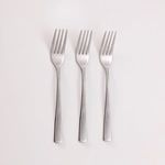 Casa si Gradina - Bucatarie si vesela - Vesela si tacamuri - Tacamuri si seturi - Furculite mici pentru desert, set 3 buc, otel inoxidabil, 14,5 cm, argintiu - Infinity.ro