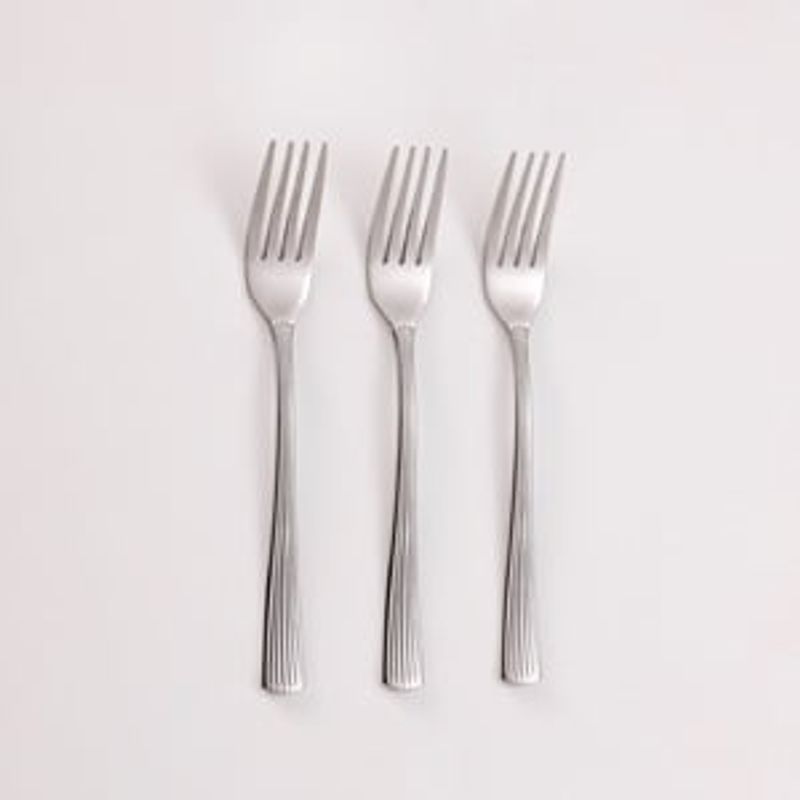 Casa si Gradina - Bucatarie si vesela - Vesela si tacamuri - Tacamuri si seturi - Furculite mici pentru desert, set 3 buc, otel inoxidabil, 14,5 cm, argintiu - Infinity.ro