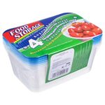 Casa si Gradina - Bucatarie si vesela - Organizare si depozitare bucatarie - Cutii alimentare - Recipiente Alimente Plastic 1L Transparente - Set de 4 buc - Infinity.ro