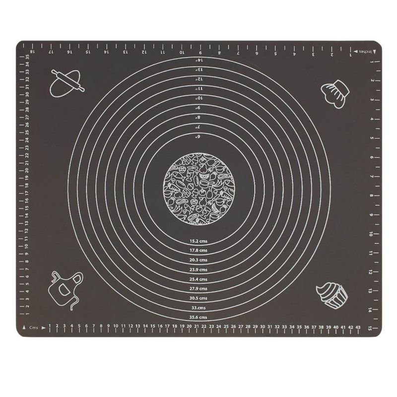 Casa si Gradina - Bucatarie si vesela - Ustensile bucatarie - Forme prajituri - Plansa pentru framantat aluat din silicon, 50x40 cm, Antracit - Infinity.ro
