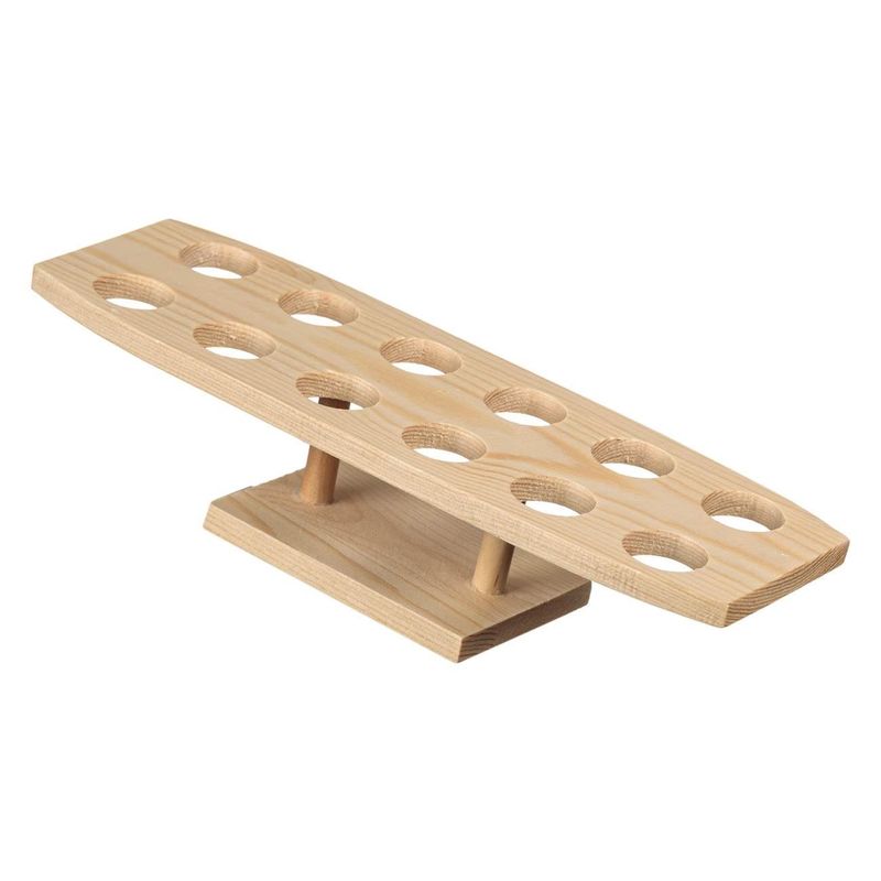 Casa si Gradina - Bucatarie si vesela - Ustensile bucatarie - Tocatoare de bucatarie - Suport din Lemn pentru 12 Conuri de Aperitive, 29x9x6cm - Infinity.ro
