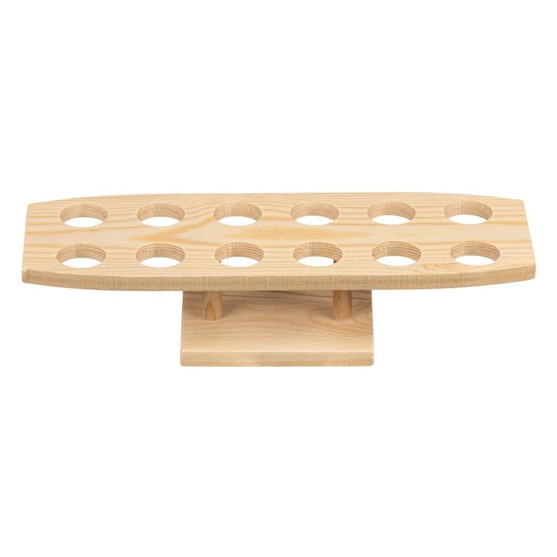 Casa si Gradina - Bucatarie si vesela - Ustensile bucatarie - Tocatoare de bucatarie - Suport din Lemn pentru 12 Conuri de Aperitive, 29x9x6cm - Infinity.ro