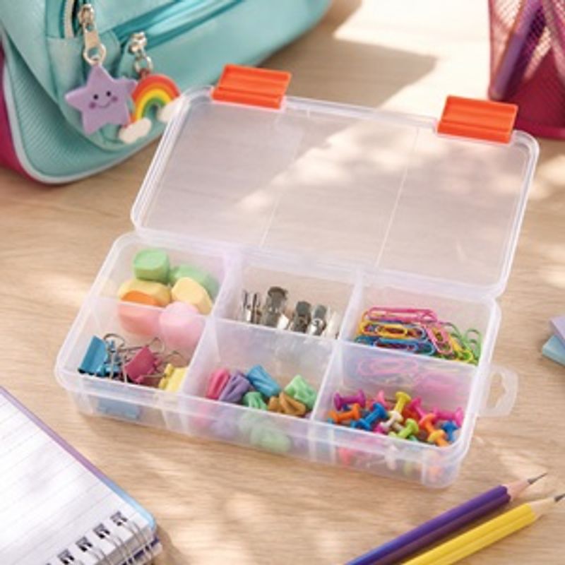 Casa si Gradina - Mobilier - Organizare si depozitare - Cutii depozitare - Organizator plastic 6 compartimente reglabile pentru obiecte mici - Infinity.ro