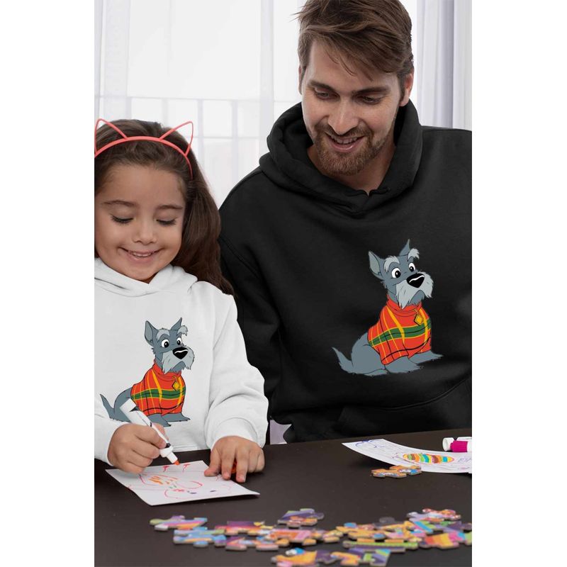 Fashion, accesorii si bijuterii - Barbati - Imbracaminte - Hanorace barbati - Hanorac Personalizat Barbati Doamna si Vagabondul Jock Catel Scottish Terrier, negru, marime M - Infinity.ro