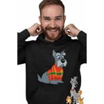 Fashion, accesorii si bijuterii - Barbati - Imbracaminte - Hanorace barbati - Hanorac Personalizat Barbati Doamna si Vagabondul Jock Catel Scottish Terrier, negru, marime M - Infinity.ro