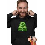 Fashion, accesorii si bijuterii - Barbati - Imbracaminte - Hanorace barbati - Hanorac Barbati Avatar Earthbender Element Simbol Mastru Pamantului, negru, marime M - Infinity.ro