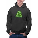 Fashion, accesorii si bijuterii - Barbati - Imbracaminte - Hanorace barbati - Hanorac Barbati Avatar Earthbender Element Simbol Mastru Pamantului, negru, marime M - Infinity.ro