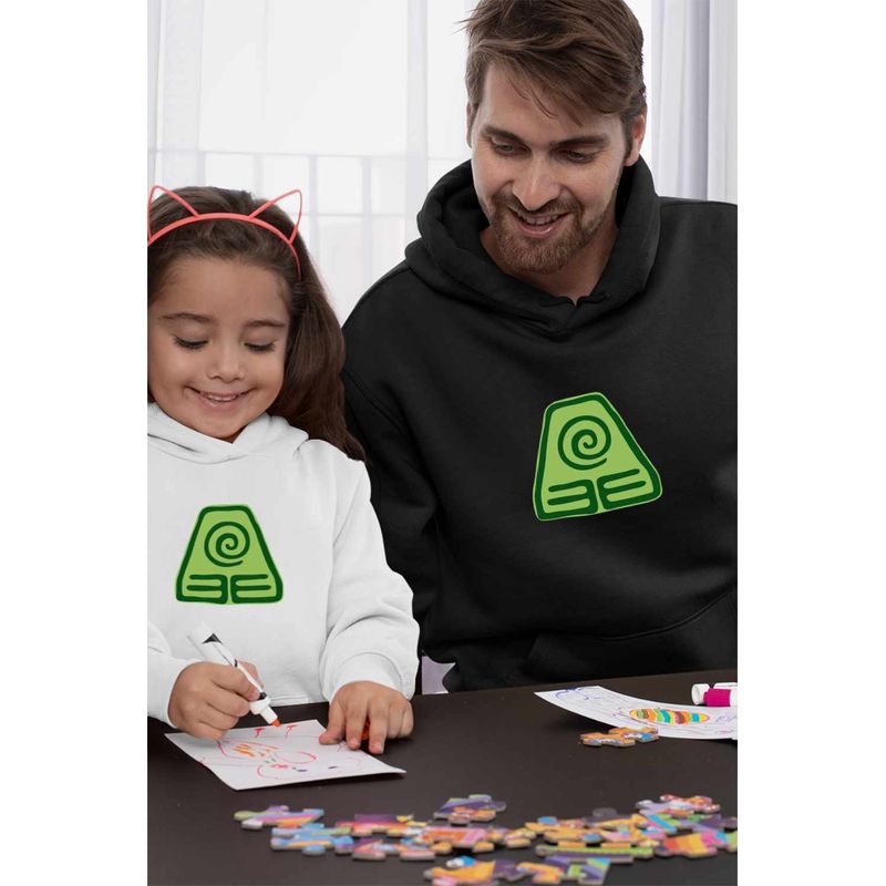 Fashion, accesorii si bijuterii - Barbati - Imbracaminte - Hanorace barbati - Hanorac Barbati Avatar Earthbender Element Simbol Mastru Pamantului, negru, marime M - Infinity.ro
