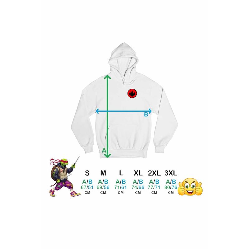Fashion, accesorii si bijuterii - Barbati - Imbracaminte - Hanorace barbati - Hanorac Barbati Testoasele Ninja Foot Clan Logo, alb, marime L - Infinity.ro