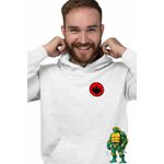 Fashion, accesorii si bijuterii - Barbati - Imbracaminte - Hanorace barbati - Hanorac Barbati Testoasele Ninja Foot Clan Logo, alb, marime L - Infinity.ro