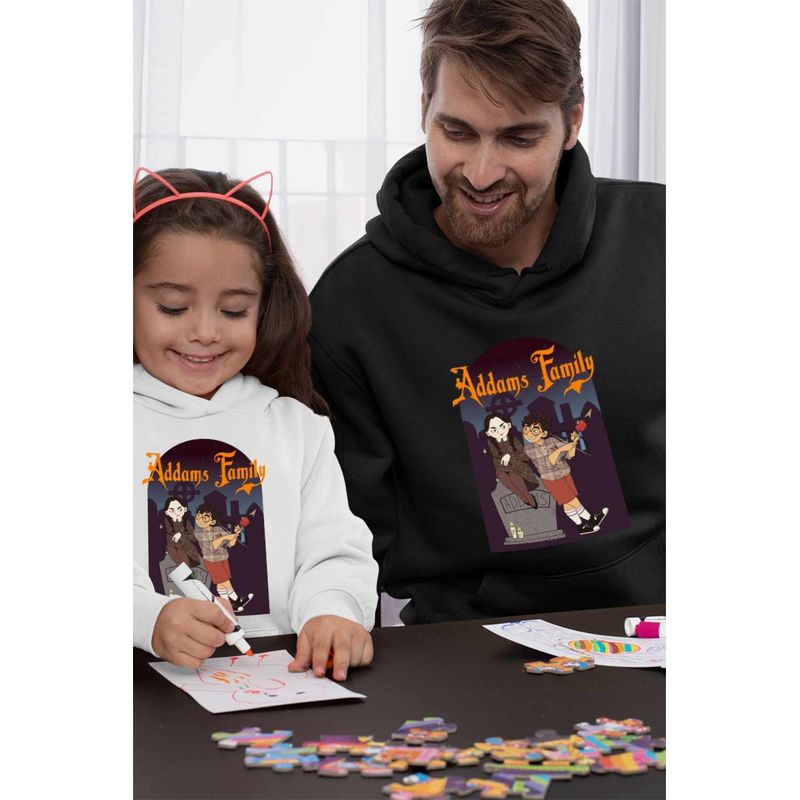 Fashion, accesorii si bijuterii - Barbati - Imbracaminte - Hanorace barbati - Hanorac Barbati Familia Addams Wednesday Horror Cimitir Halloween Valenines Day Dragobete Cupidon, negru, marime M - Infinity.ro