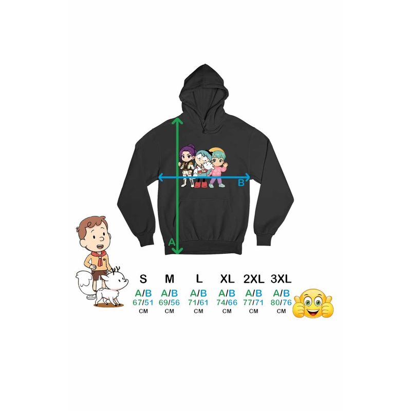 Fashion, accesorii si bijuterii - Barbati - Imbracaminte - Hanorace barbati - Hanorac Barbati Hilda Huntrix Saja Boys K-pop, negru, marime M - Infinity.ro