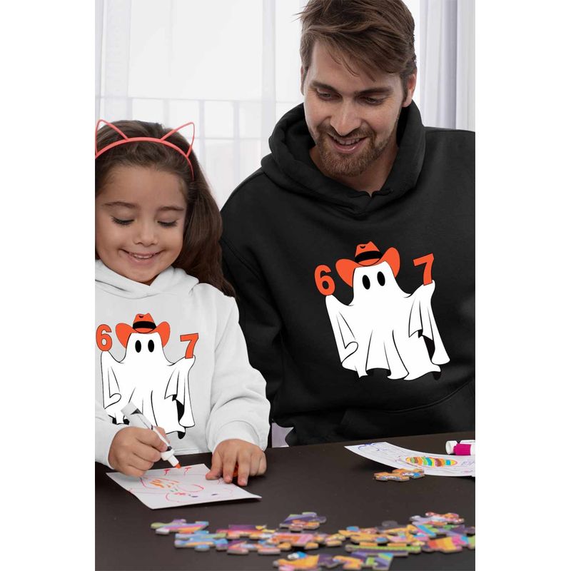Fashion, accesorii si bijuterii - Barbati - Imbracaminte - Hanorace barbati - Hanorac Barbati Six Seven Fantoma 67 Halloween, negru, marime 3XL - Infinity.ro