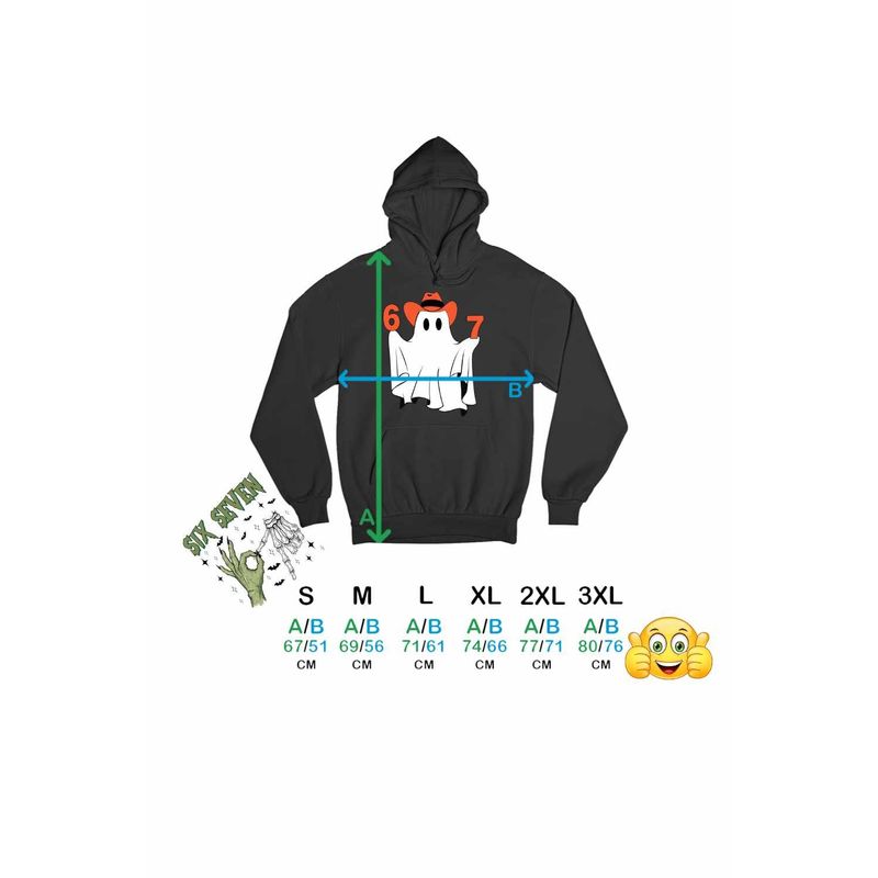 Fashion, accesorii si bijuterii - Barbati - Imbracaminte - Hanorace barbati - Hanorac Barbati Six Seven Fantoma 67 Halloween, negru, marime 3XL - Infinity.ro