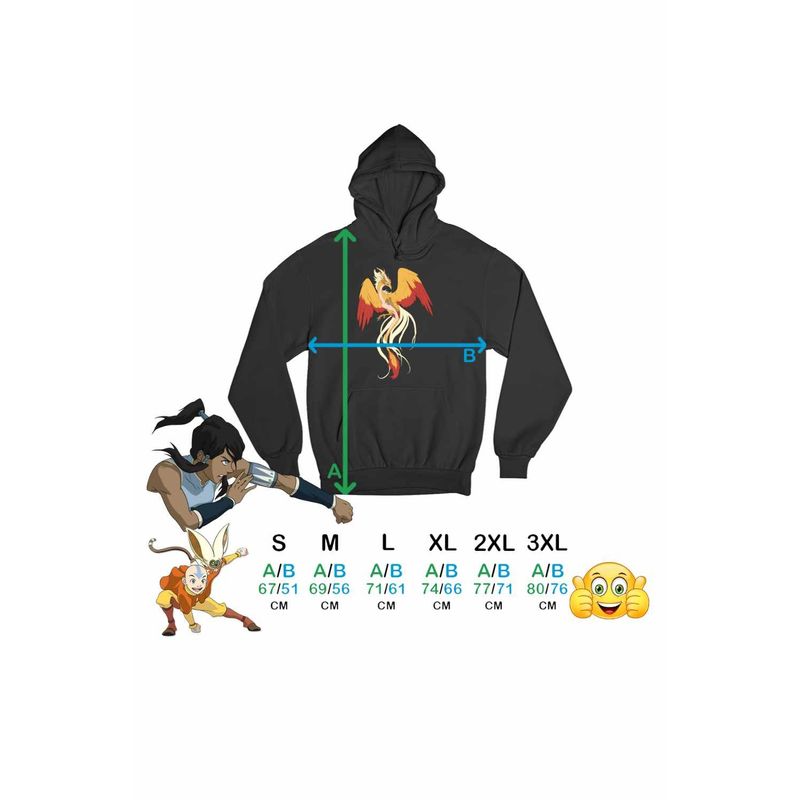 Fashion, accesorii si bijuterii - Barbati - Imbracaminte - Hanorace barbati - Hanorac Barbati Avatar Dragon Phoenix Korra Airbender, negru, marime 2XL - Infinity.ro