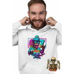 Fashion, accesorii si bijuterii - Barbati - Imbracaminte - Hanorace barbati - Hanorac Barbati Six Seven Baseball Monkey 67 Meme, alb, marime L - Infinity.ro