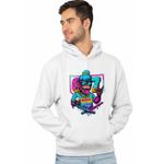 Fashion, accesorii si bijuterii - Barbati - Imbracaminte - Hanorace barbati - Hanorac Barbati Six Seven Baseball Monkey 67 Meme, alb, marime L - Infinity.ro