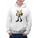 Fashion, accesorii si bijuterii - Barbati - Imbracaminte - Hanorace barbati - Hanorac Barbati Tomb Raider Sonic Lara Croft Mario, alb, marime 3XL - Infinity.ro